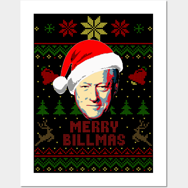 Bill Clinton Merry Clintmas Wall Art by Nerd_art